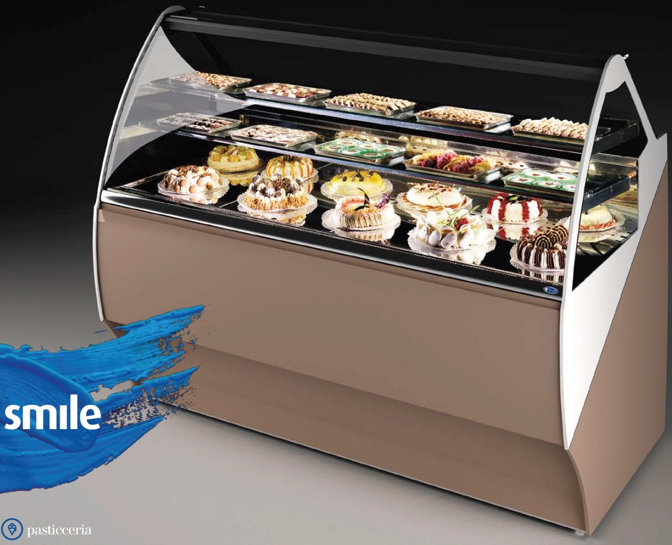 SMILE 18 FLAVOURS - DISPLAY CABINET FOR PASTRY OR FOR GELATO