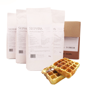 Sephra Waffle and Crepe Mix - 12Kg Box of 4 x 3kg Bags